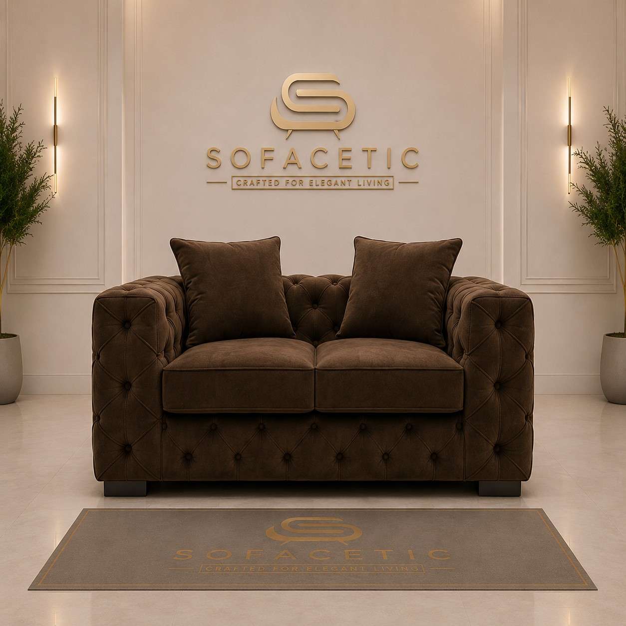 Ashton Plush velvet Luxury Sofa Set