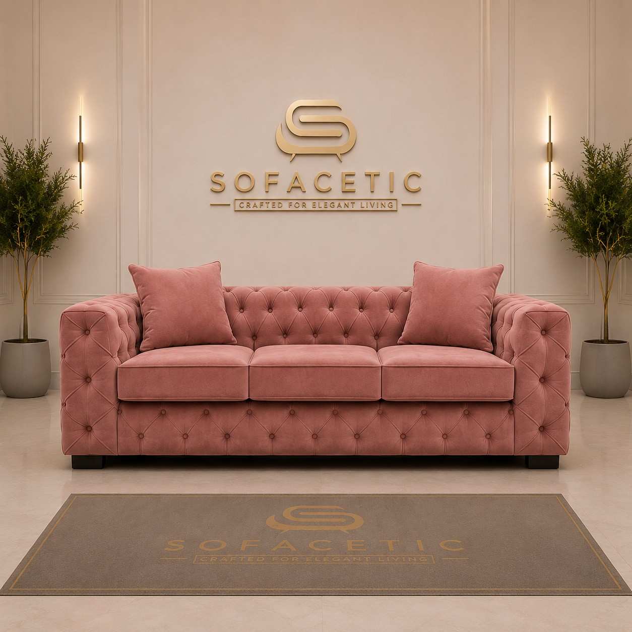 Ashton Plush velvet Luxury Sofa Set