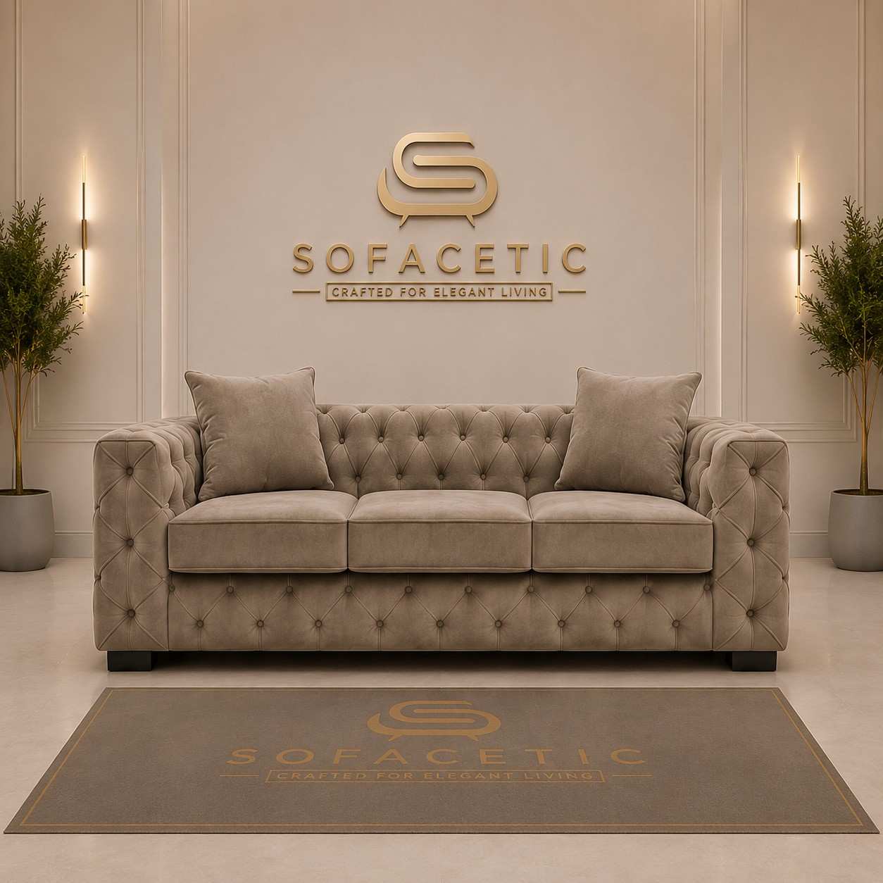 Ashton Plush velvet Luxury Sofa Set