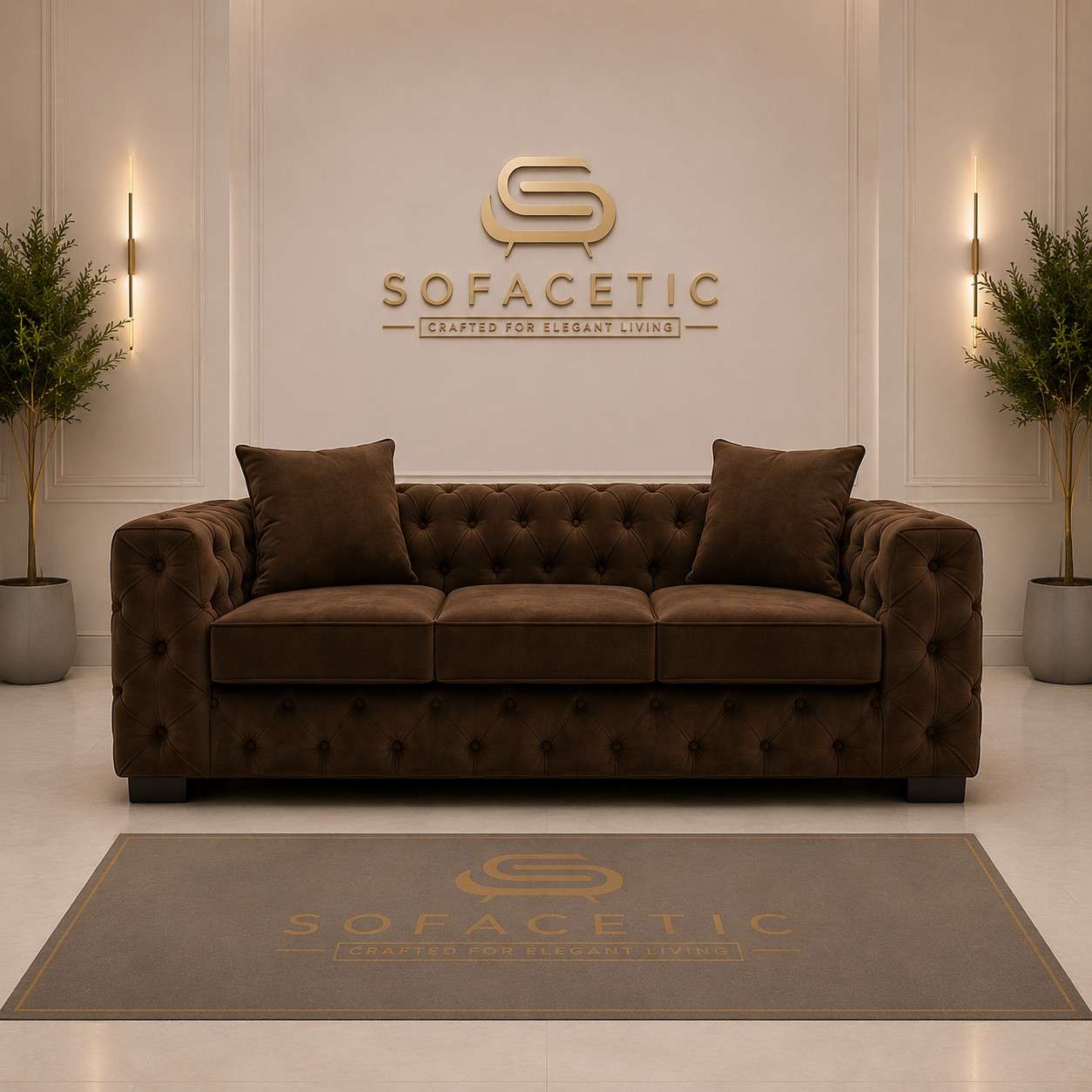 Ashton Plush velvet Luxury Sofa Set