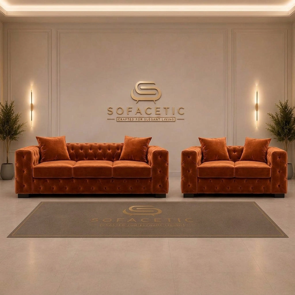 Ashton Plush velvet Luxury Sofa Set