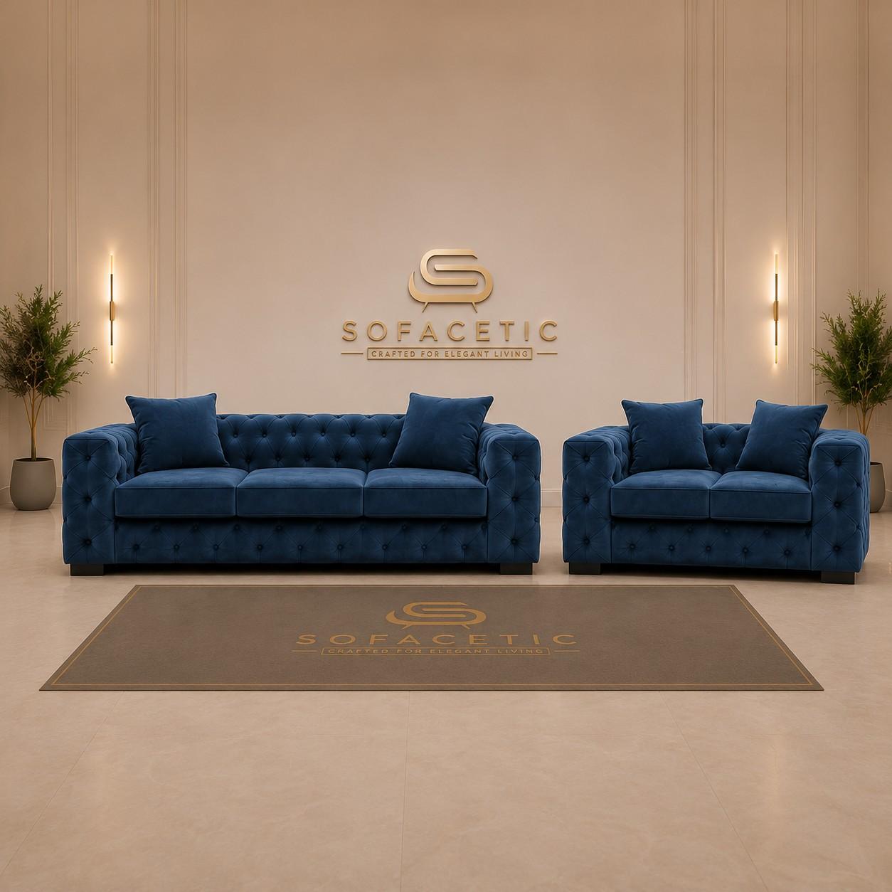 Ashton Plush velvet Luxury Sofa Set