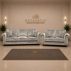 Harrison Juxon Crush velvet Sofa Set