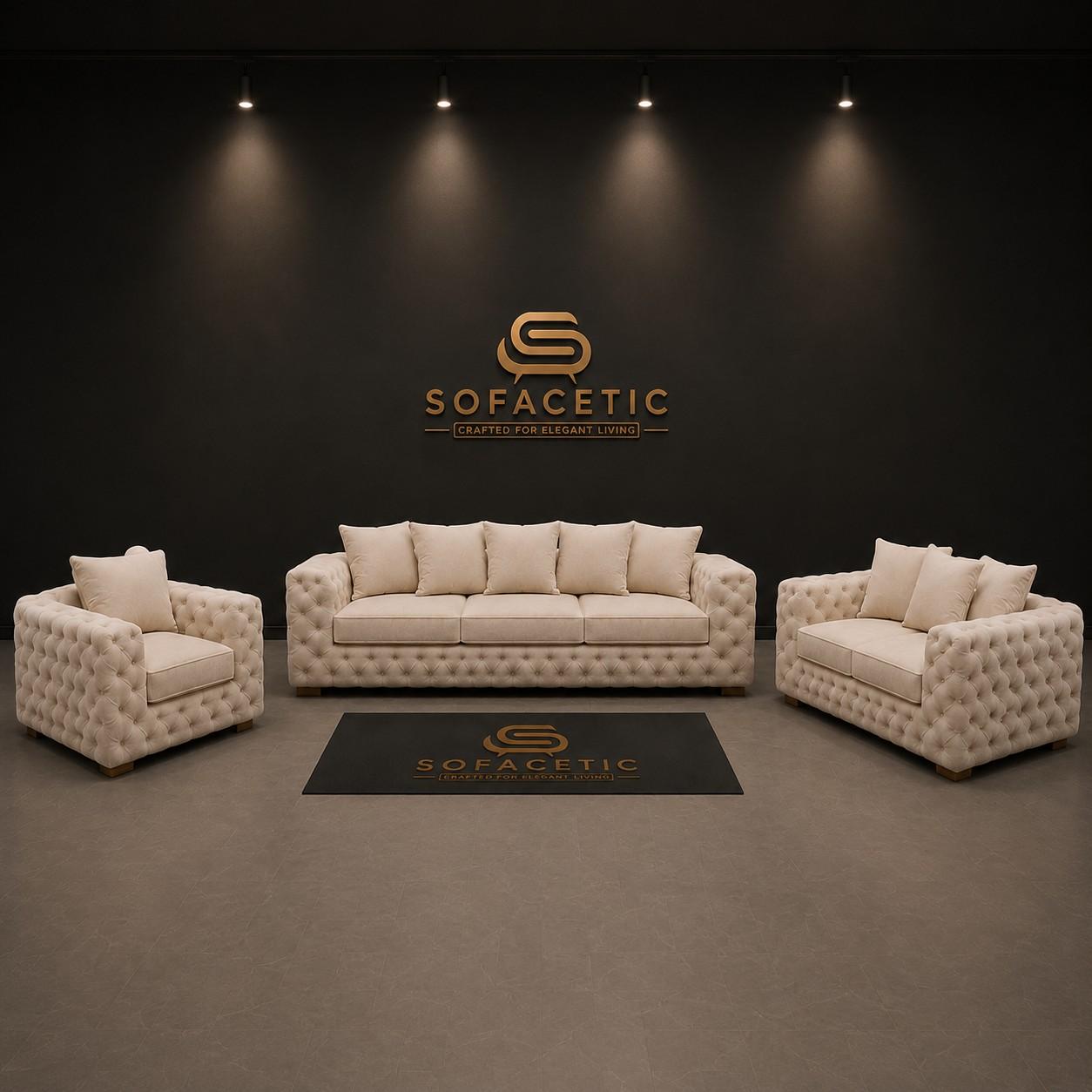 Ashton Chenille Luxury Sofa Set