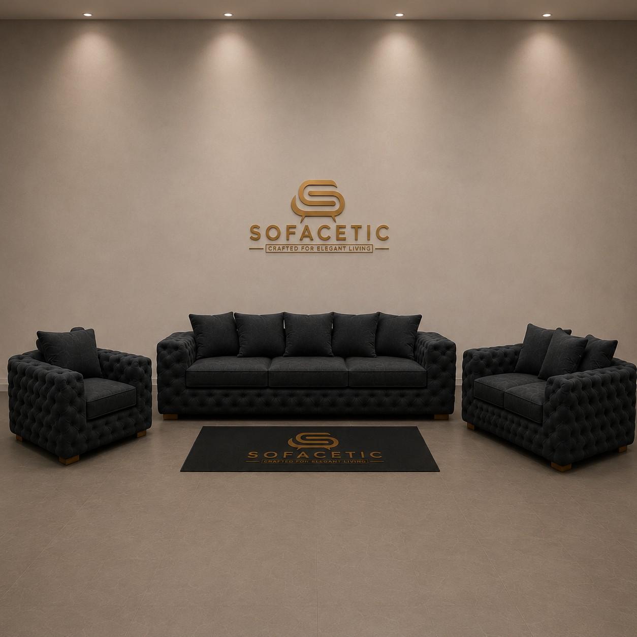 Ashton Chenille Luxury Sofa Set