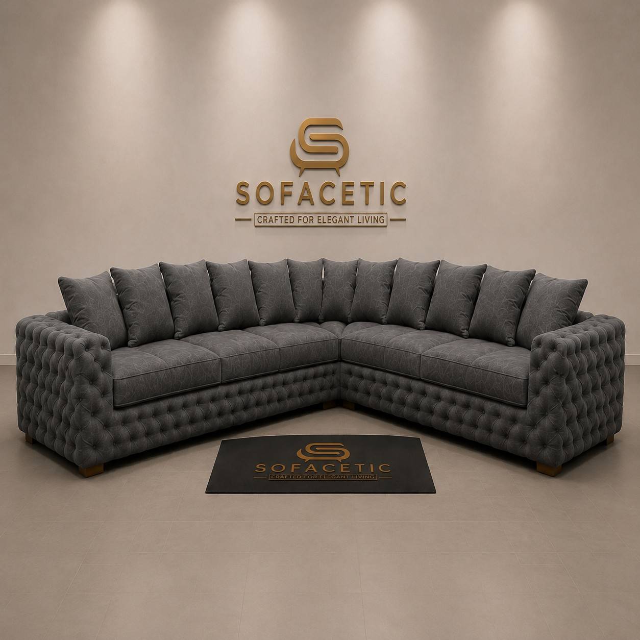 Ashton Chenille Luxury Sofa Set