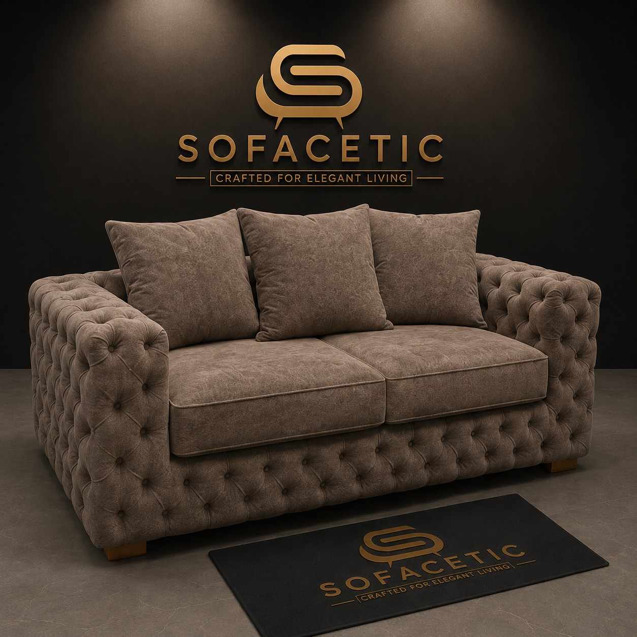 Ashton Chenille Luxury Sofa Set