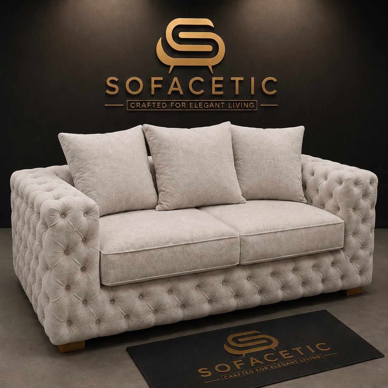 Ashton Chenille Luxury Sofa Set