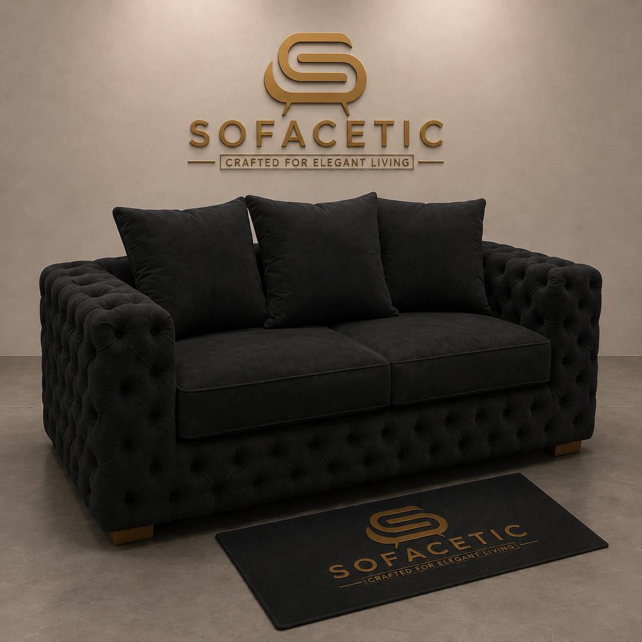 Ashton Chenille Luxury Sofa Set