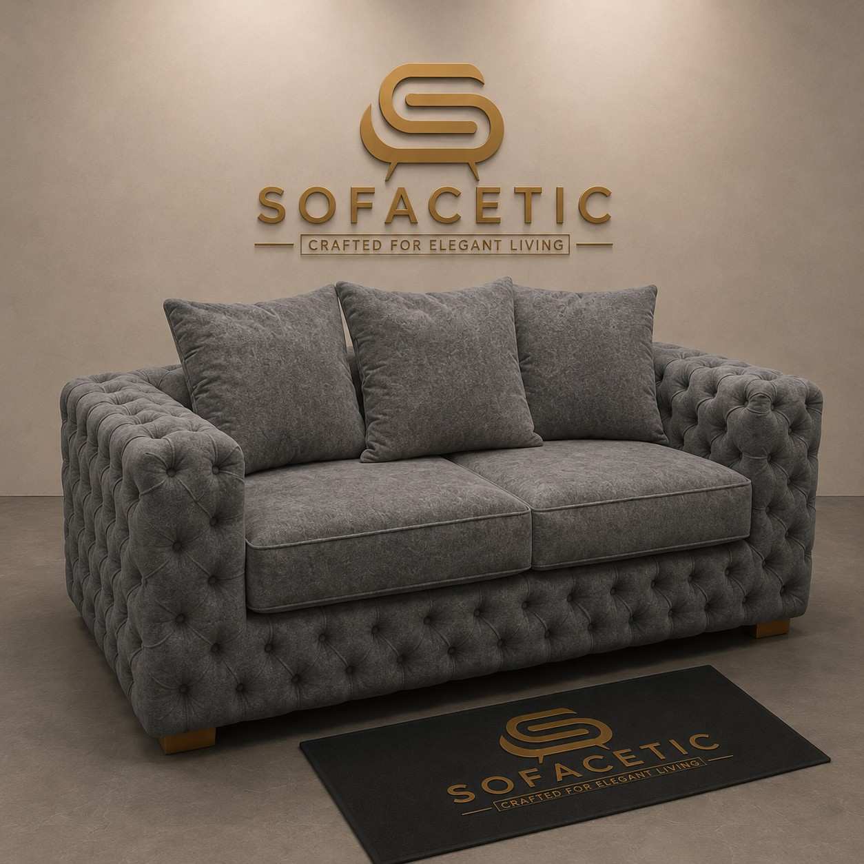 Ashton Chenille Luxury Sofa Set