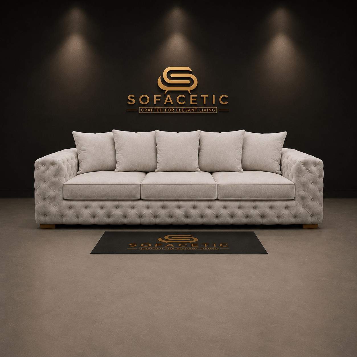 Ashton Chenille Luxury Sofa Set