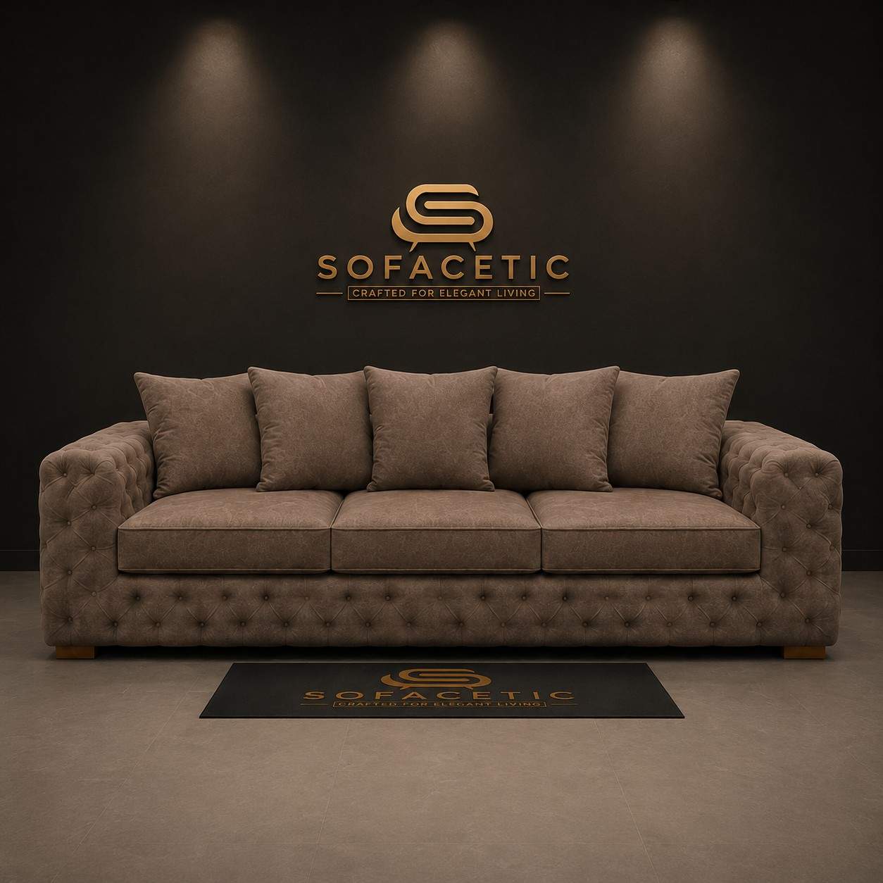 Ashton Chenille Luxury Sofa Set