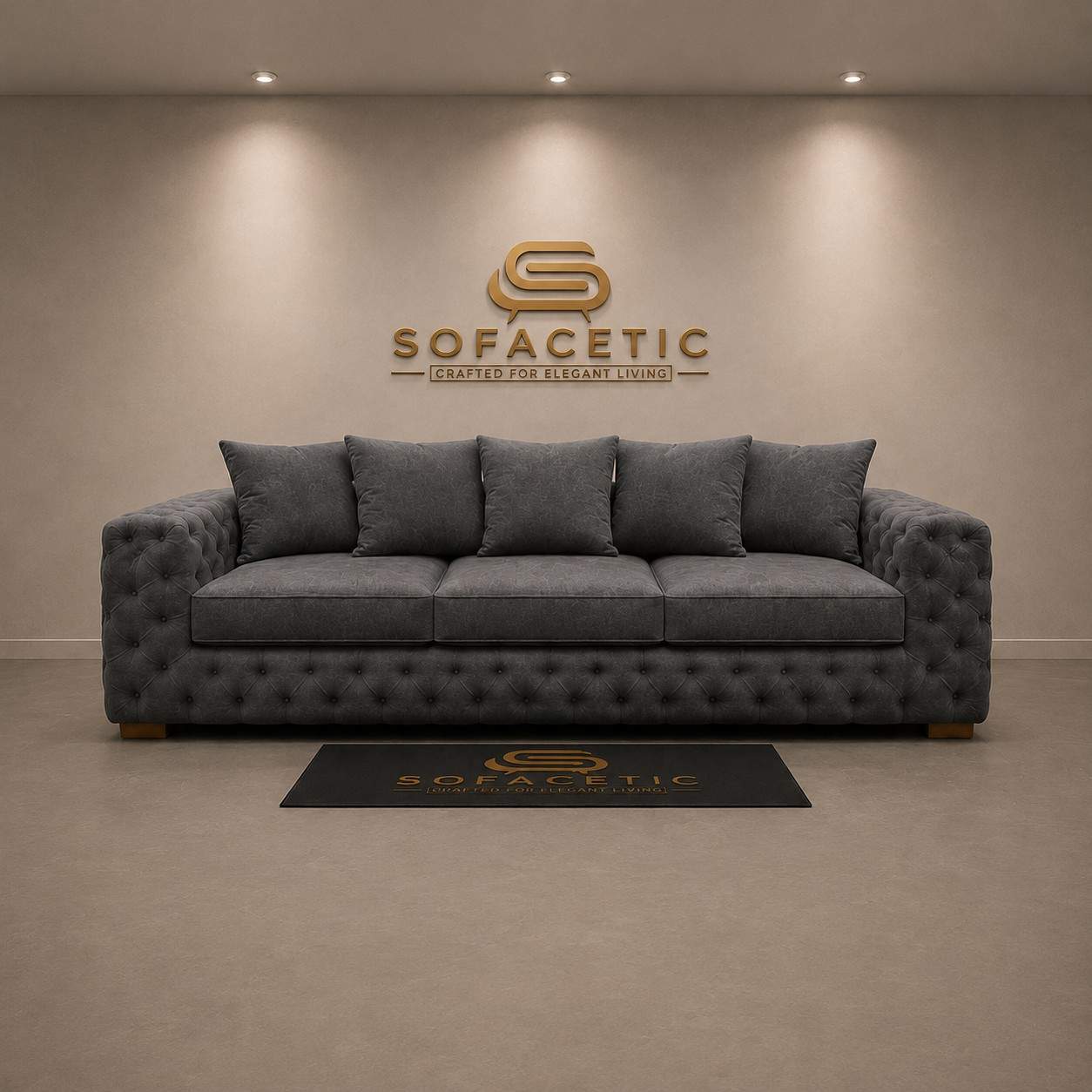 Ashton Chenille Luxury Sofa Set