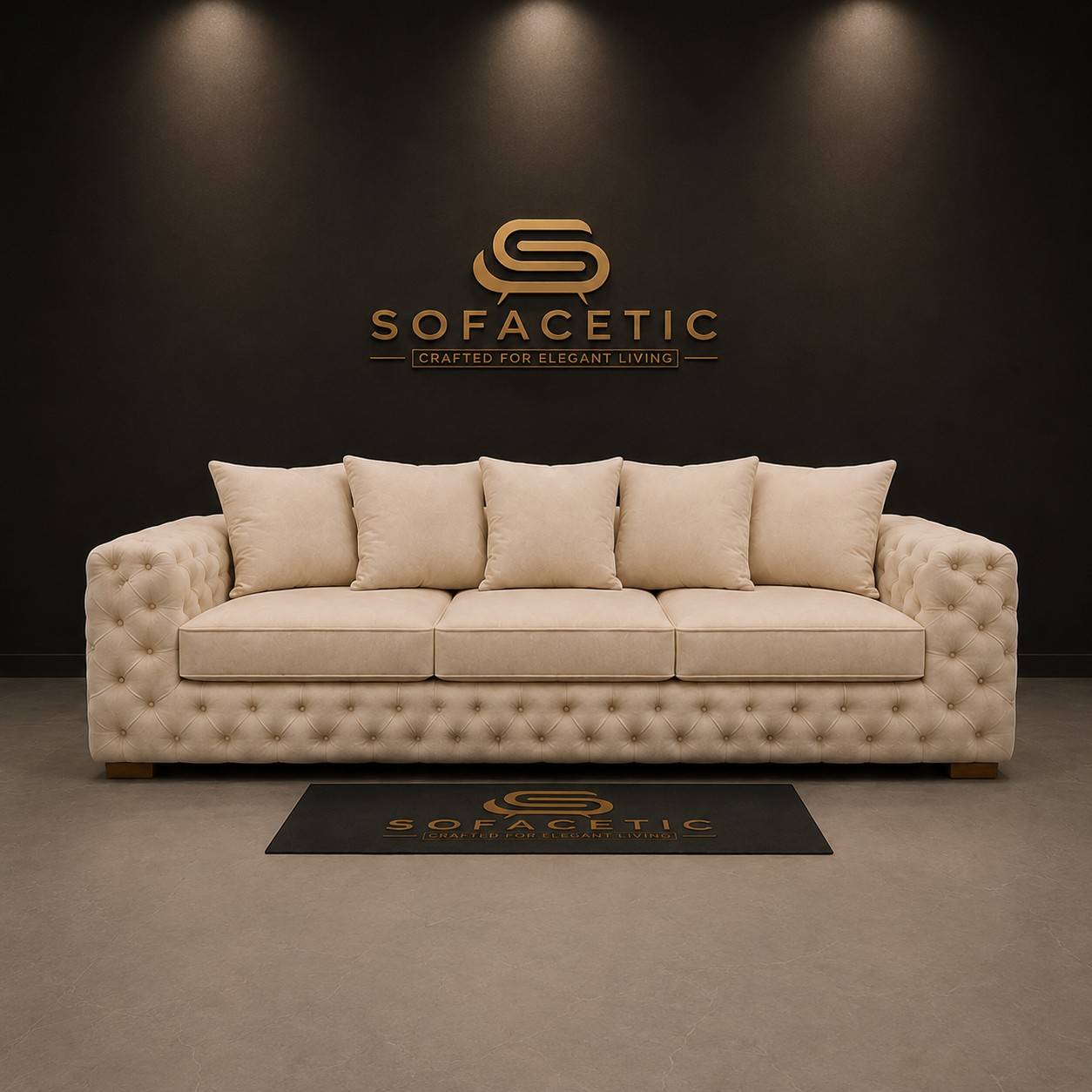 Ashton Chenille Luxury Sofa Set