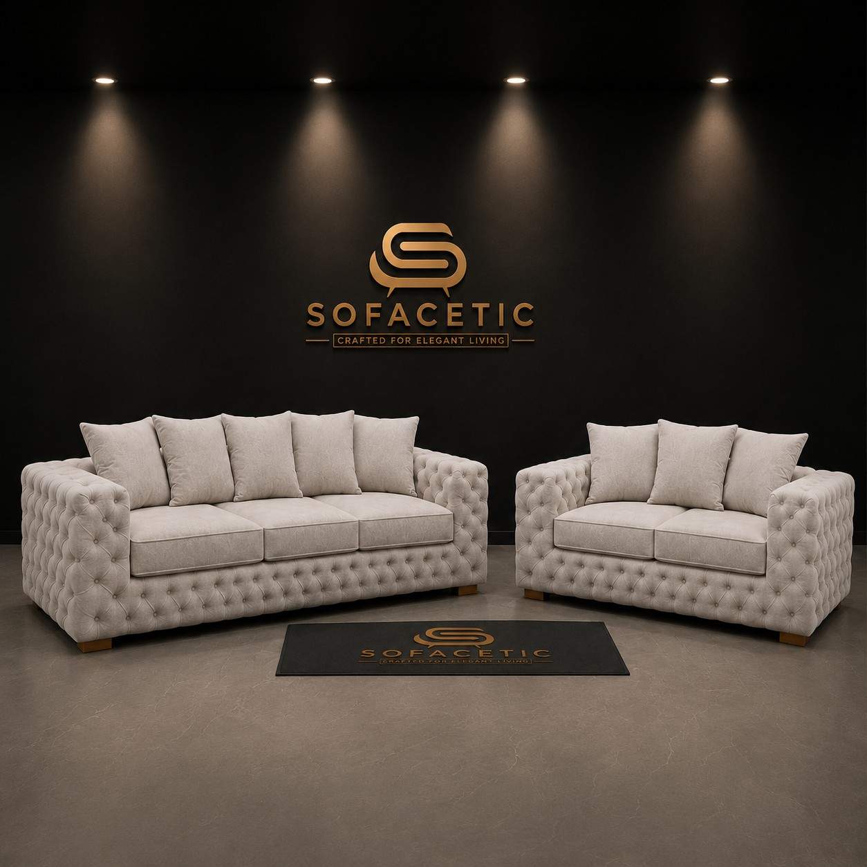 Ashton Chenille Luxury Sofa Set