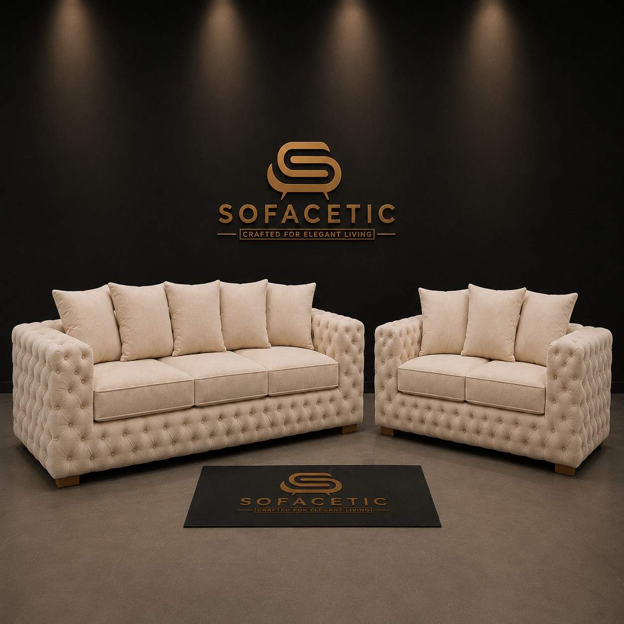 Ashton Chenille Luxury Sofa Set