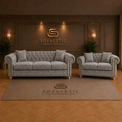 Olympia Ashwin Chenile Sofa Set