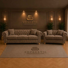 Olympia Ashwin Chenile Sofa Set