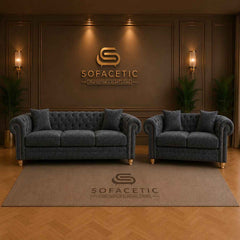 Olympia Ashwin Chenile Sofa Set