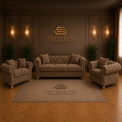 Olympia Ashwin Chenile Sofa Set