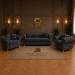 Olympia Ashwin Chenile Sofa Set
