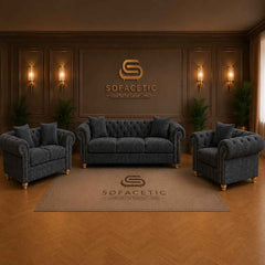 Olympia Ashwin Chenile Sofa Set