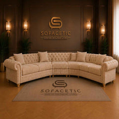 Olympia Ashwin Chenile Sofa Set