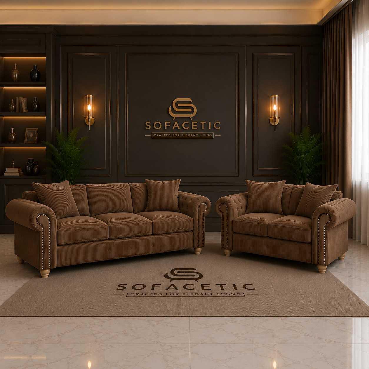 Olympia Ashwin Jumbo Cord Sofa Set