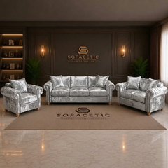 Olympia Ashwin Crush velvet Sofa Set