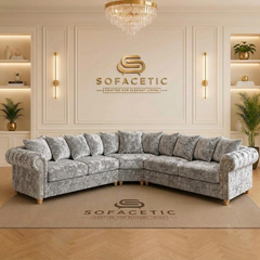 Olympia Ashwin Crush velvet Sofa Set