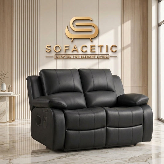 Valencia Entertainer Recliner Sofa Black Set