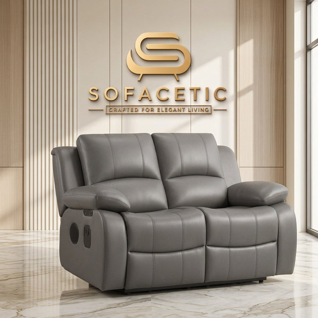 Valencia Entertainer Recliner Sofa Grey Set