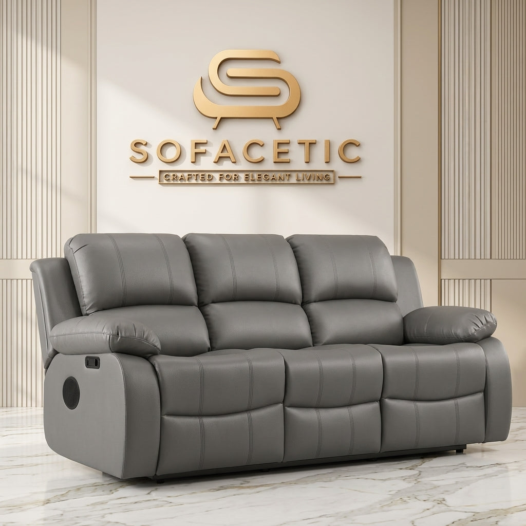 Valencia Entertainer Recliner Sofa Grey Set