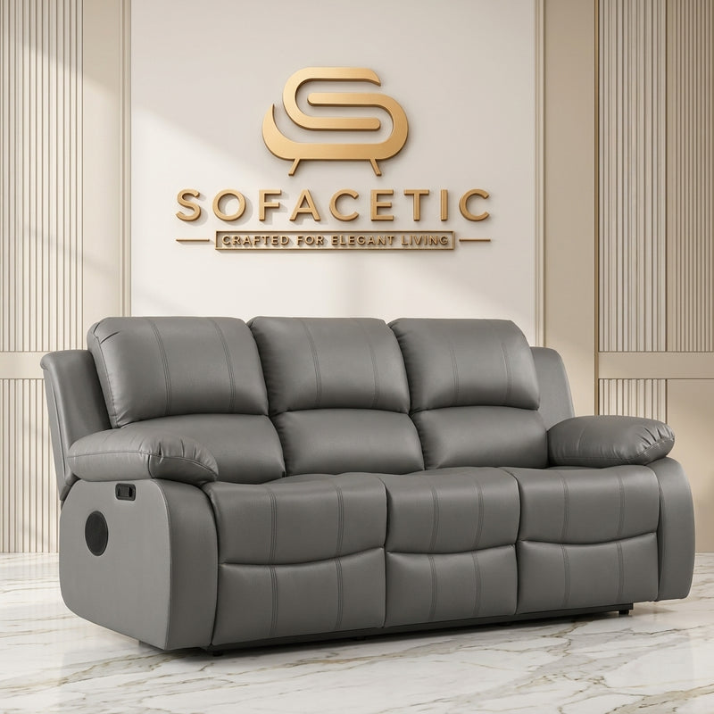 Valencia Entertainer Recliner Sofa Grey Set