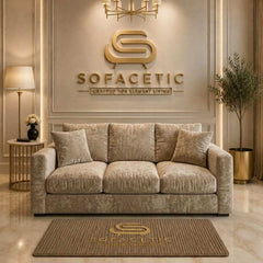 Rivo Crushed Velvet Fabric Sofa Set
