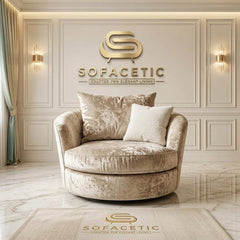 Rivo Crushed Velvet Fabric Sofa Set