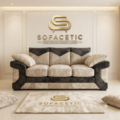 Dino Crushed Velvet Modern Sofa Set