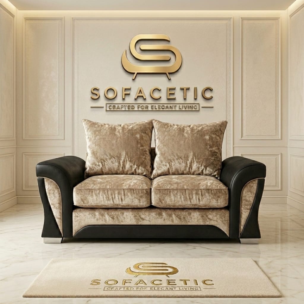Shanon Crush Velvet Fabric Stylish Sofa Set