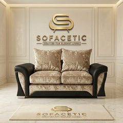 Shanon Crush Velvet Fabric Stylish Sofa Set