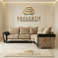 Shanon Crush Velvet Fabric Stylish Sofa Set