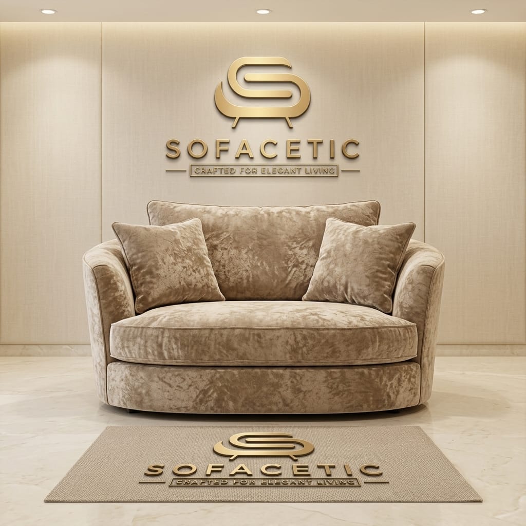 Shanon Crush Velvet Fabric Stylish Sofa Set