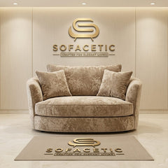 Shanon Crush Velvet Fabric Stylish Sofa Set