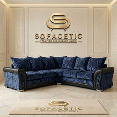 Shanon Crush Velvet Fabric Stylish Sofa Set