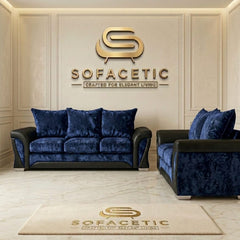 Shanon Crush Velvet Fabric Stylish Sofa Set