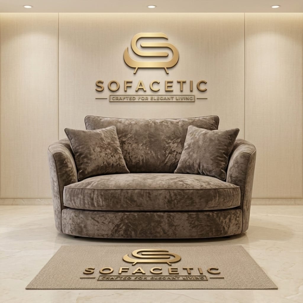 Shanon Crush Velvet Fabric Stylish Sofa Set