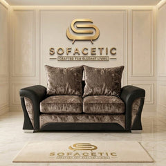 Shanon Crush Velvet Fabric Stylish Sofa Set