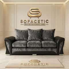 Shanon Crush Velvet Fabric Stylish Sofa Set