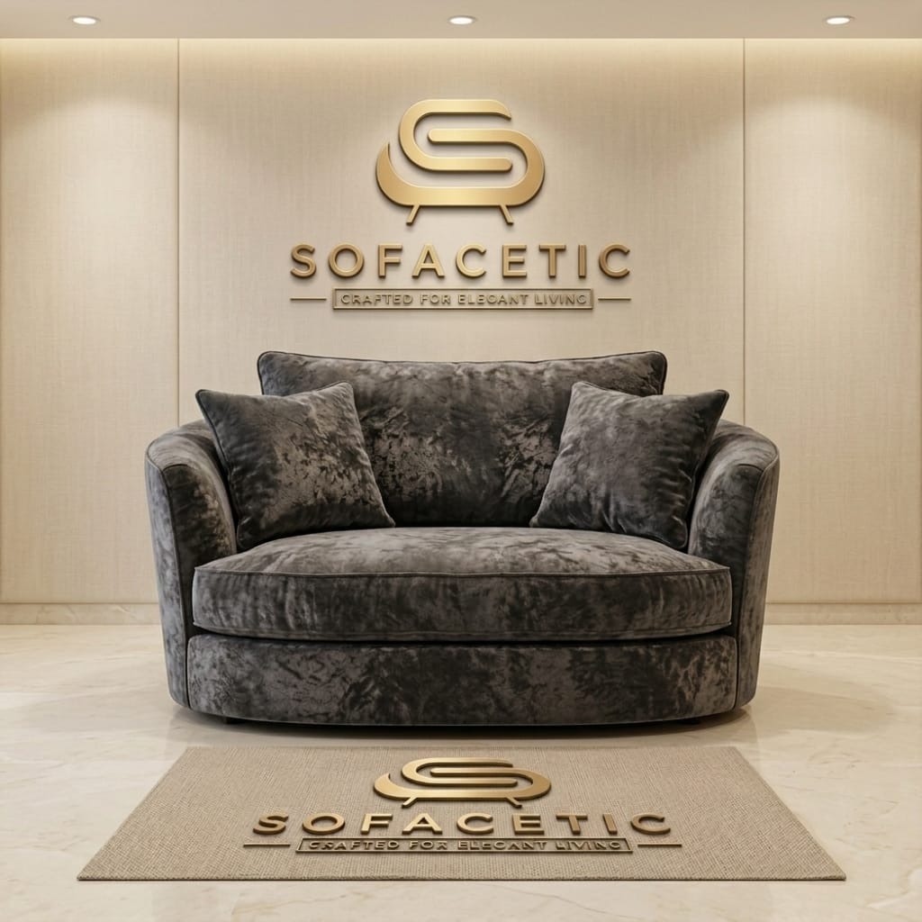 Shanon Crush Velvet Fabric Stylish Sofa Set