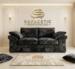 Dino Crushed Velvet Modern Sofa Set
