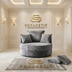 Dino Crushed Velvet Modern Sofa Set
